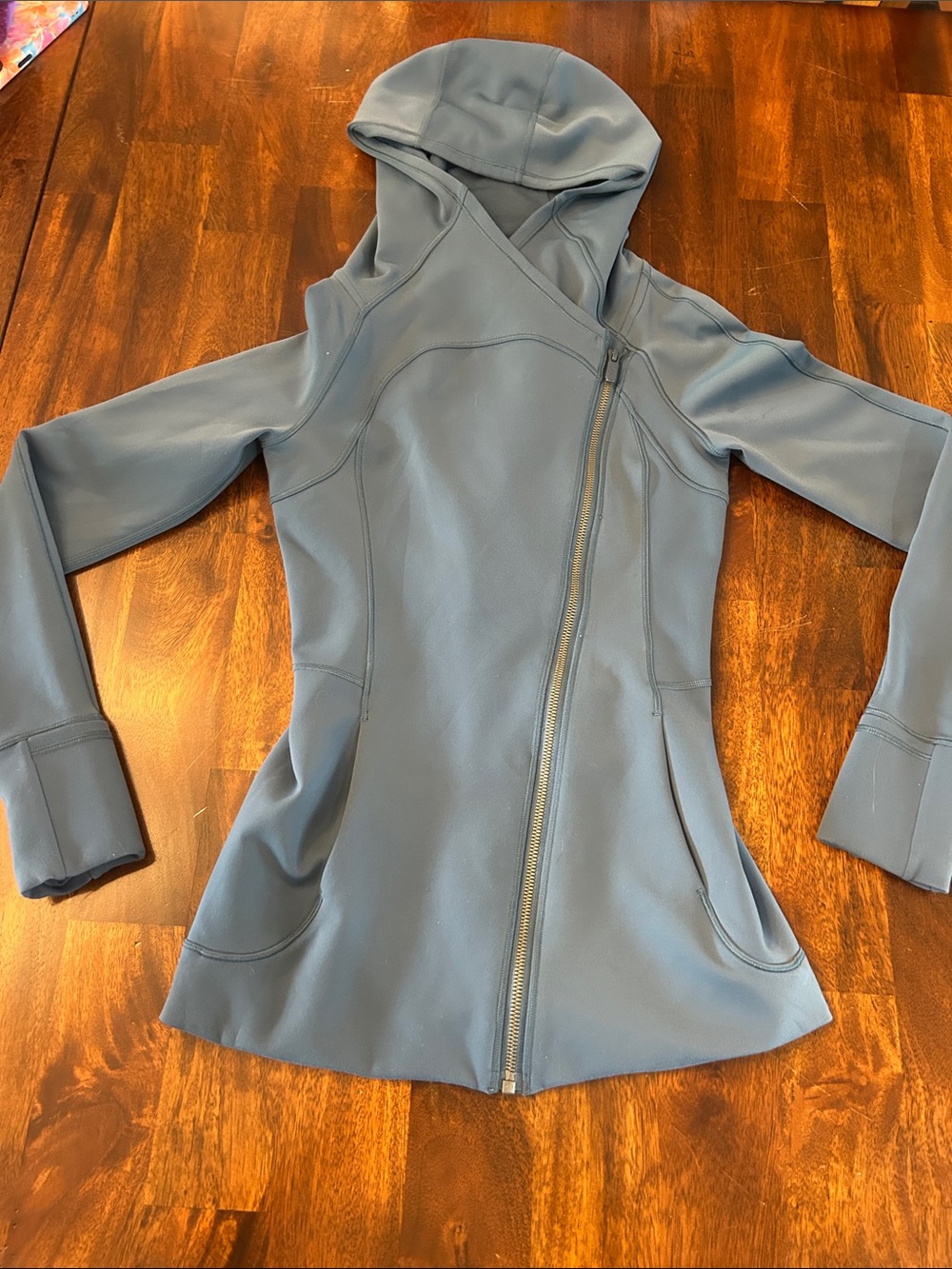 lululemon athletica Hooded Fitted Jacket in Slate Blue